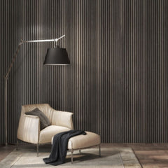 Smoked Oak Slat Acoustic Wall Panel - BF Specialist Timber