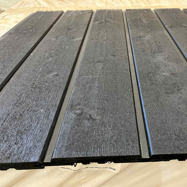 Spruce Black Coated Channel Cladding 25x150