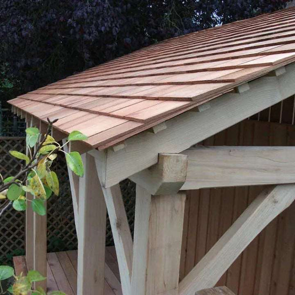 Certigrade No.1 grade Blue Label Western Red Cedar Shingles Fivex 406mm